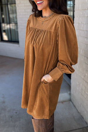 Corduroy Desert Gold Dress