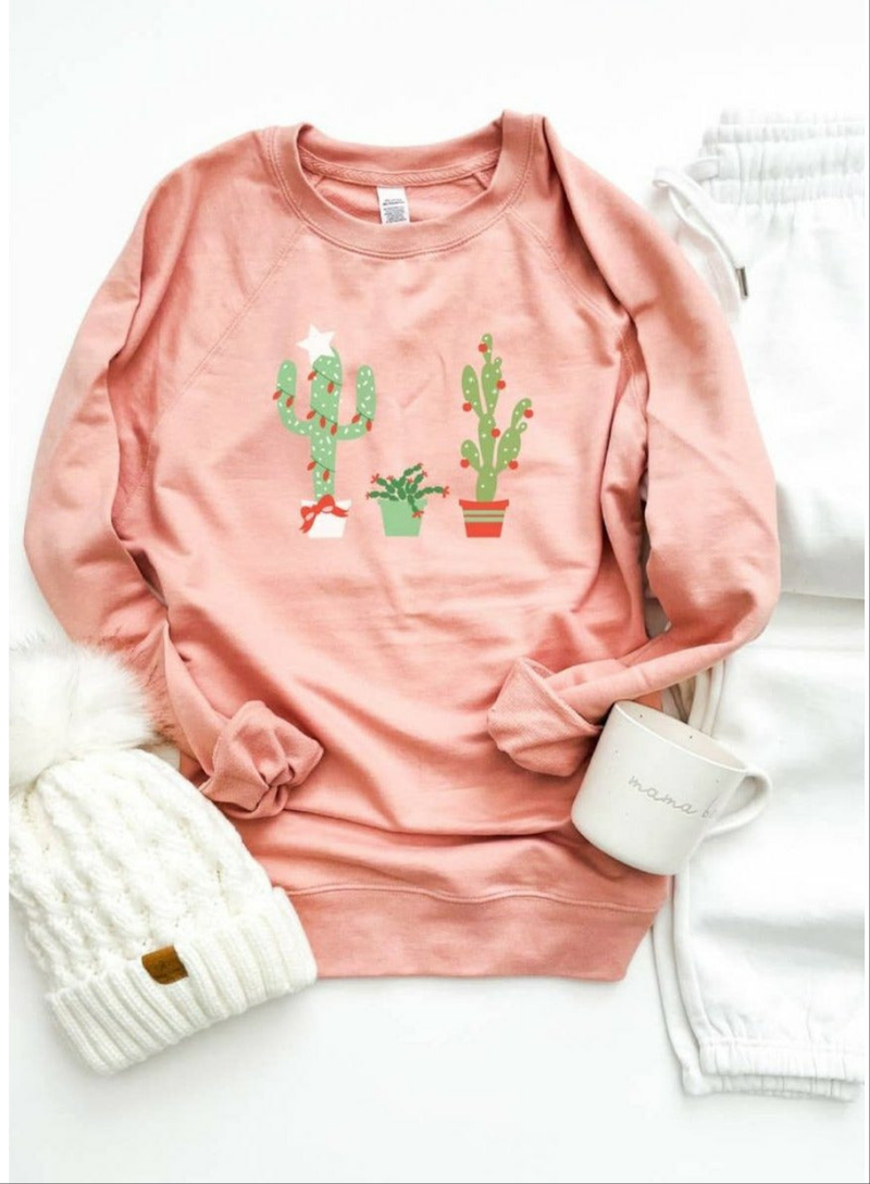 Christmas Cactus Pullover