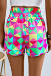 Women Checked Plaid High Waist Athletic Shorts | S-XL: Missy / L / Pink