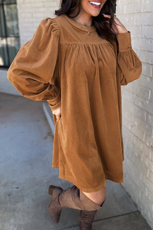 Corduroy Desert Gold Dress