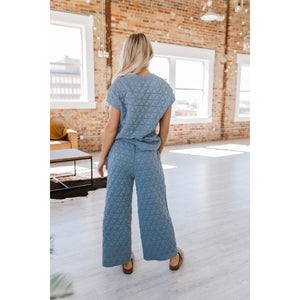 Emory Quilted Wide Leg Pants Set